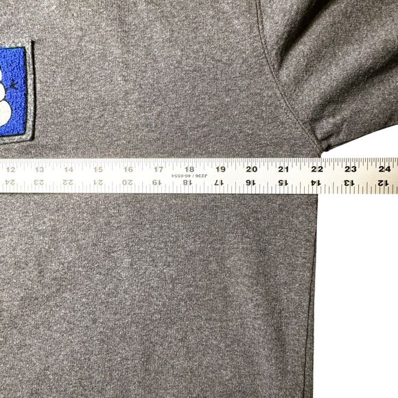 Hot Cotton by Marc Ware Gray Sweatshirt Womens Medium Snowman Patch Vintage 90s - Picture 7 of 12